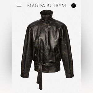 Magda Butrym Belted Leather Jacket